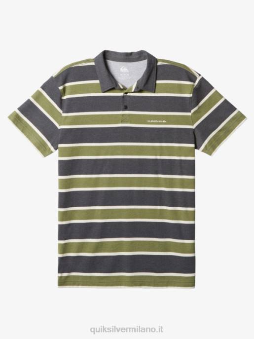 esso Quiksilver uomini polo a maniche corte a righe lite asfalto a strisce lite 3 HTZR1623