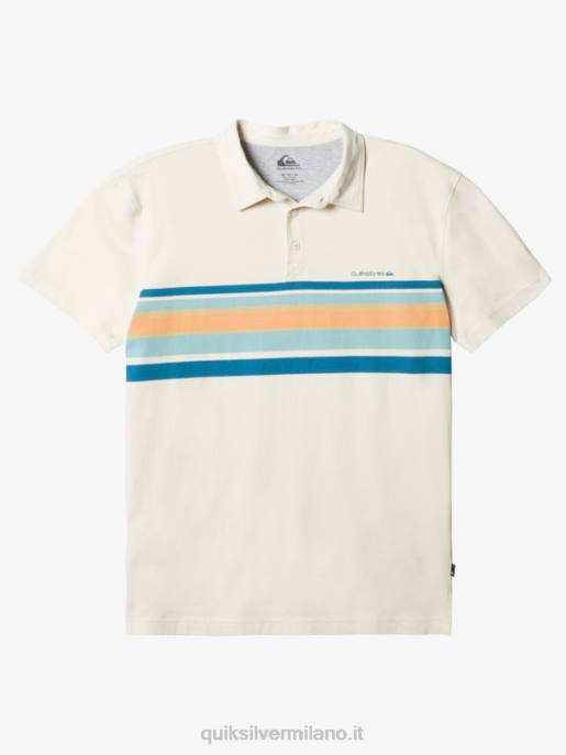 esso Quiksilver uomini polo a maniche corte a righe lite betulla striata lite 1 HTZR1625