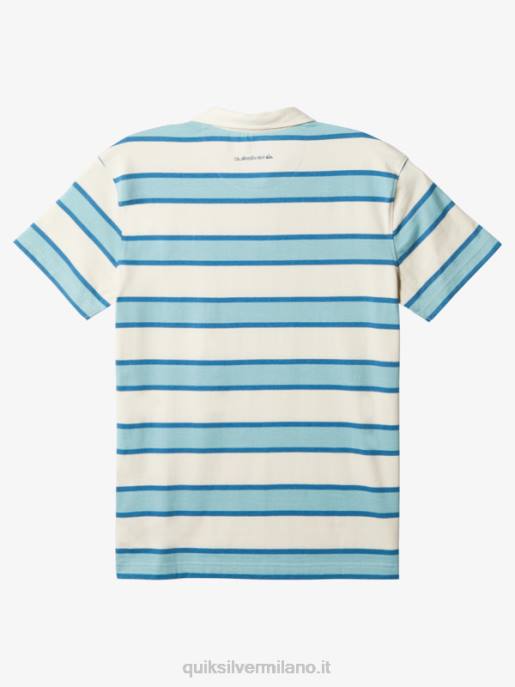 esso Quiksilver uomini polo a maniche corte a righe lite betulla striata lite 3 HTZR1622