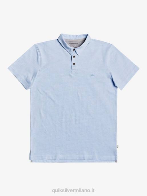 esso Quiksilver uomini polo a maniche corte da crociera al sole per tutti i giorni blu arioso HTZR1553