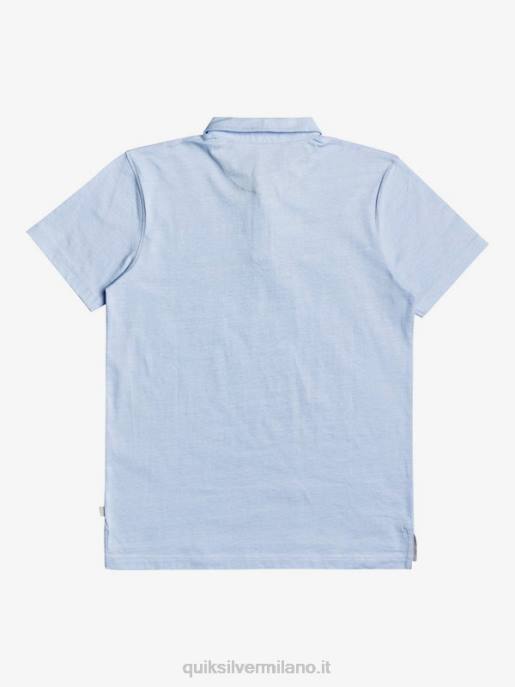 esso Quiksilver uomini polo a maniche corte da crociera al sole per tutti i giorni blu arioso HTZR1553