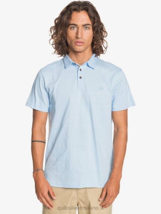 esso Quiksilver uomini polo a maniche corte da crociera al sole per tutti i giorni blu arioso HTZR1553