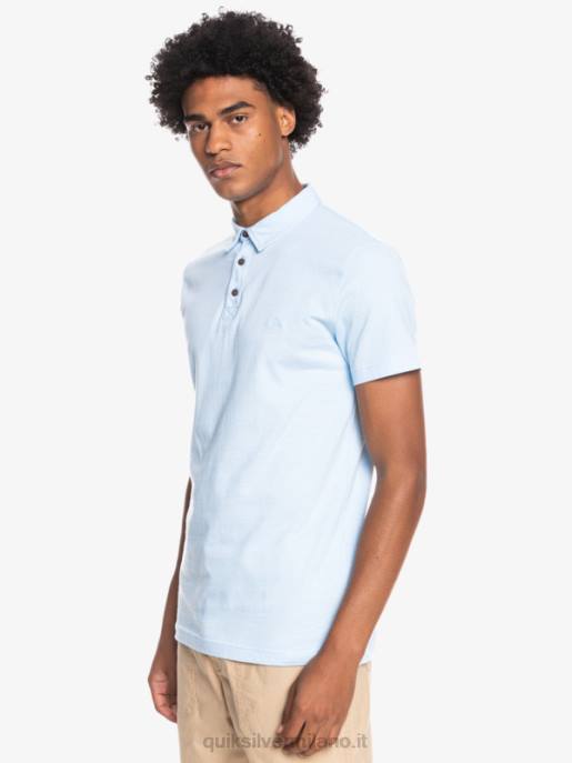 esso Quiksilver uomini polo a maniche corte da crociera al sole per tutti i giorni blu arioso HTZR1553