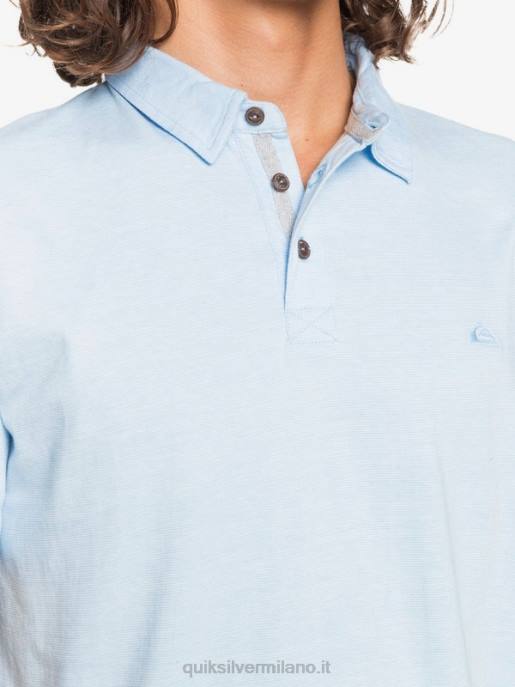 esso Quiksilver uomini polo a maniche corte da crociera al sole per tutti i giorni blu arioso HTZR1553