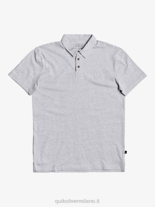 esso Quiksilver uomini polo a maniche corte da crociera al sole per tutti i giorni erica grigio chiaro HTZR1552