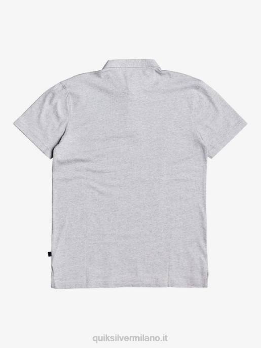 esso Quiksilver uomini polo a maniche corte da crociera al sole per tutti i giorni erica grigio chiaro HTZR1552