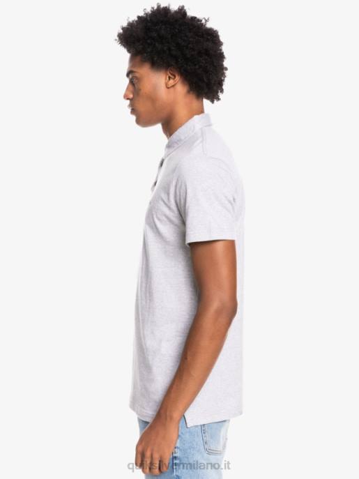 esso Quiksilver uomini polo a maniche corte da crociera al sole per tutti i giorni erica grigio chiaro HTZR1552
