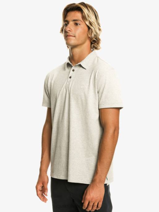 esso Quiksilver uomini polo a maniche corte da crociera al tramonto erica grigio chiaro HTZR475