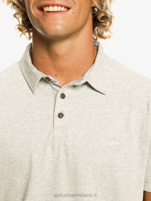 esso Quiksilver uomini polo a maniche corte da crociera al tramonto erica grigio chiaro HTZR475