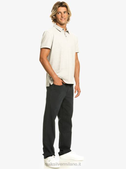 esso Quiksilver uomini polo a maniche corte da crociera al tramonto erica grigio chiaro HTZR475