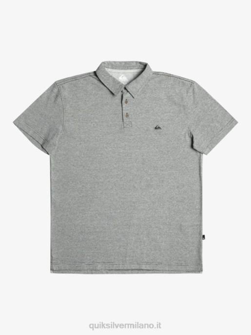 esso Quiksilver uomini polo a maniche corte da crociera al tramonto nero HTZR476
