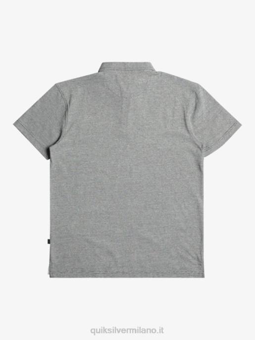 esso Quiksilver uomini polo a maniche corte da crociera al tramonto nero HTZR476