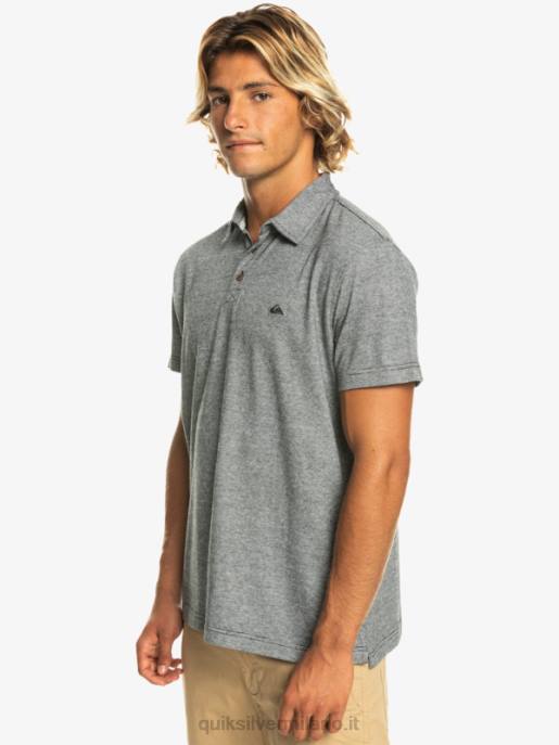 esso Quiksilver uomini polo a maniche corte da crociera al tramonto nero HTZR476