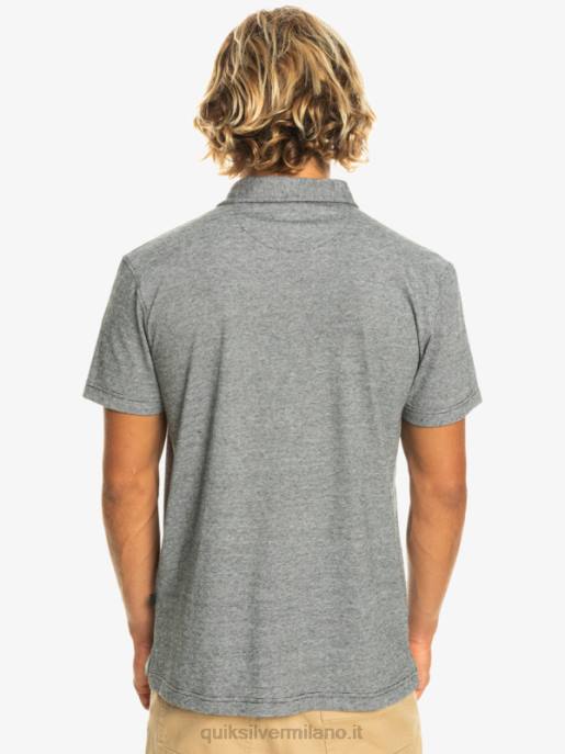 esso Quiksilver uomini polo a maniche corte da crociera al tramonto nero HTZR476