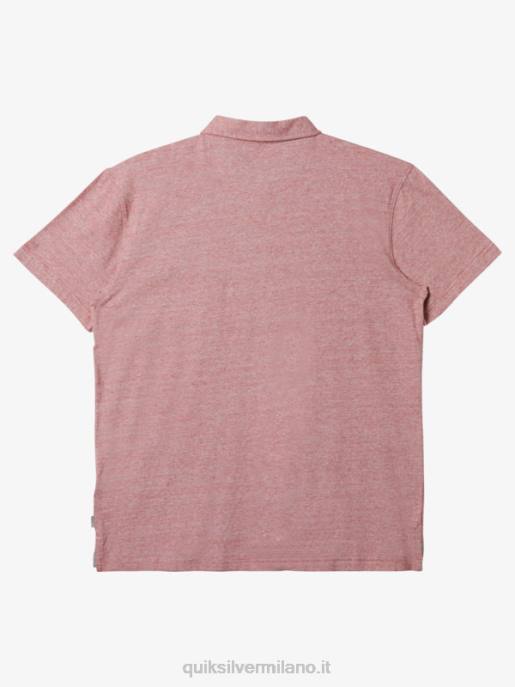 esso Quiksilver uomini polo a maniche corte da crociera al tramonto ocra rossa HTZR478