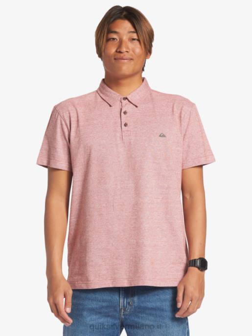 esso Quiksilver uomini polo a maniche corte da crociera al tramonto ocra rossa HTZR478