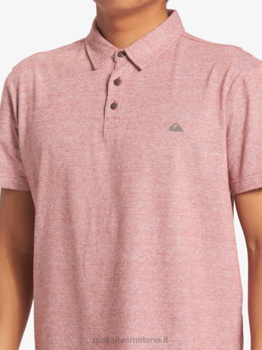 esso Quiksilver uomini polo a maniche corte da crociera al tramonto ocra rossa HTZR478
