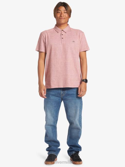 esso Quiksilver uomini polo a maniche corte da crociera al tramonto ocra rossa HTZR478