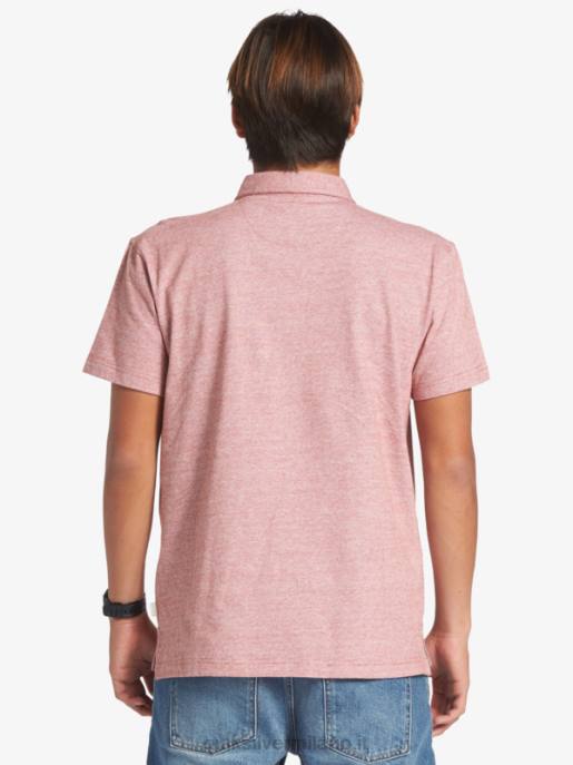 esso Quiksilver uomini polo a maniche corte da crociera al tramonto ocra rossa HTZR478