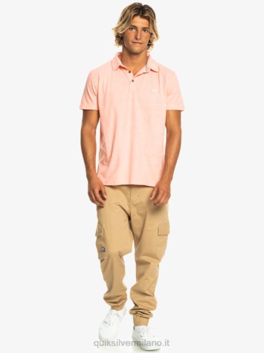 esso Quiksilver uomini polo a maniche corte da crociera al tramonto salmone fresco HTZR480