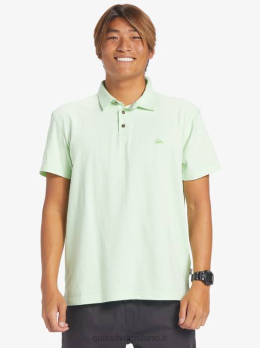 esso Quiksilver uomini polo a maniche corte da crociera al tramonto verde paradiso HTZR479