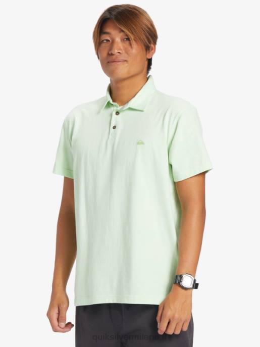 esso Quiksilver uomini polo a maniche corte da crociera al tramonto verde paradiso HTZR479