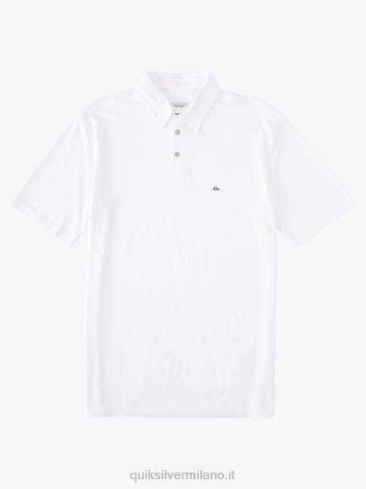 esso Quiksilver uomini polo manica corta waterman pallanuoto bianco HTZR246