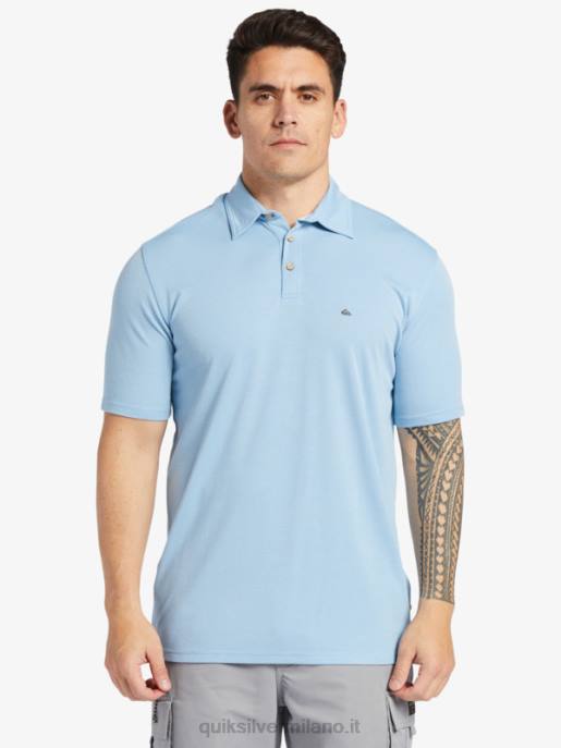 esso Quiksilver uomini polo manica corta waterman pallanuoto blu crepuscolo HTZR248
