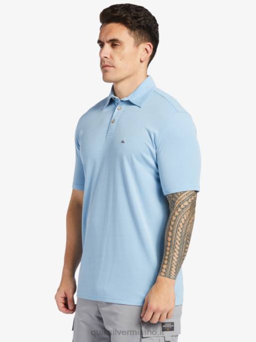 esso Quiksilver uomini polo manica corta waterman pallanuoto blu crepuscolo HTZR248