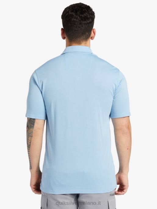 esso Quiksilver uomini polo manica corta waterman pallanuoto blu crepuscolo HTZR248