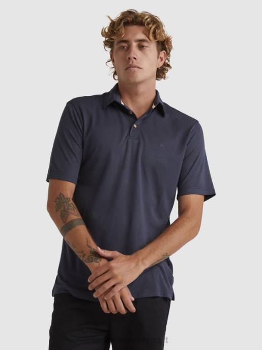 esso Quiksilver uomini polo manica corta waterman pallanuoto notti blu HTZR250