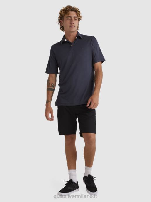 esso Quiksilver uomini polo manica corta waterman pallanuoto notti blu HTZR250