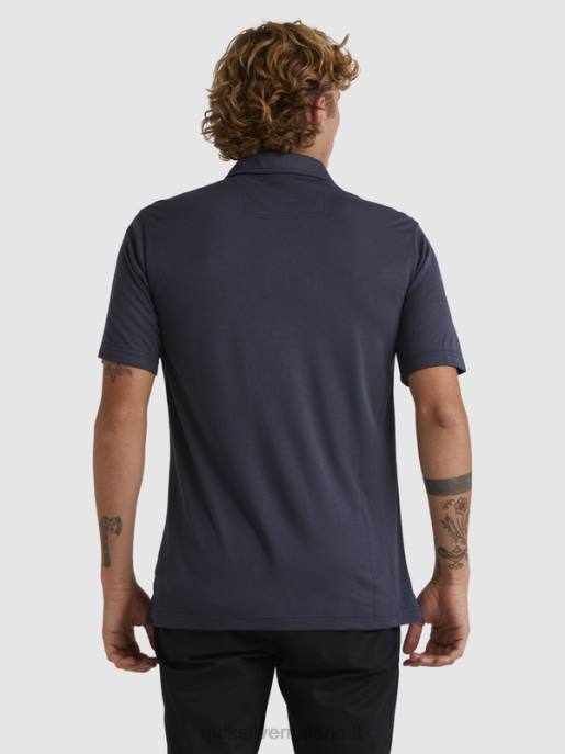 esso Quiksilver uomini polo manica corta waterman pallanuoto notti blu HTZR250
