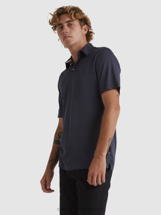 esso Quiksilver uomini polo manica corta waterman pallanuoto notti blu HTZR250