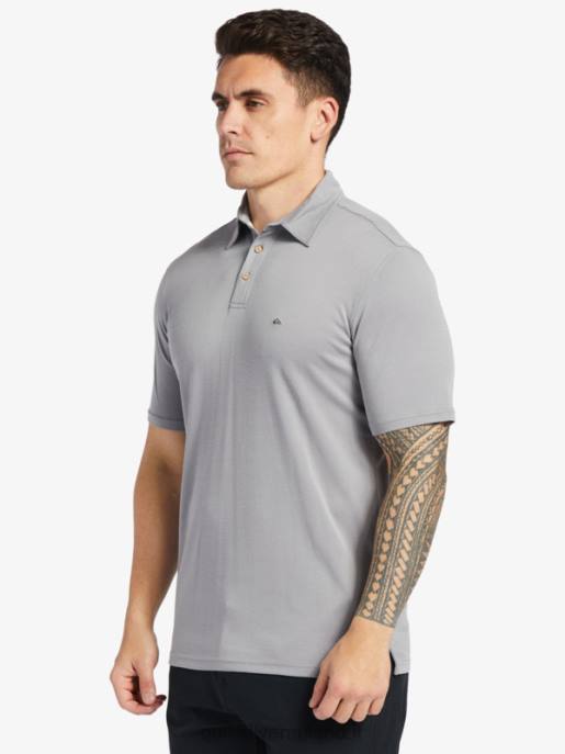 esso Quiksilver uomini polo manica corta waterman pallanuoto pelle di squalo HTZR247