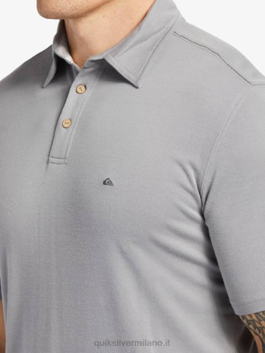 esso Quiksilver uomini polo manica corta waterman pallanuoto pelle di squalo HTZR247
