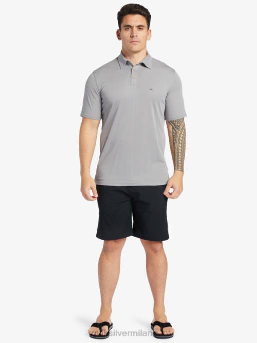 esso Quiksilver uomini polo manica corta waterman pallanuoto pelle di squalo HTZR247