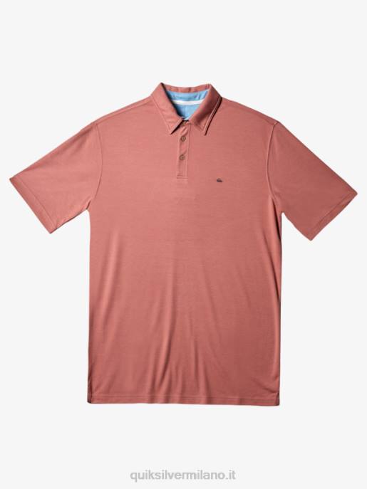 esso Quiksilver uomini polo manica corta waterman pallanuoto rosa cenere HTZR249