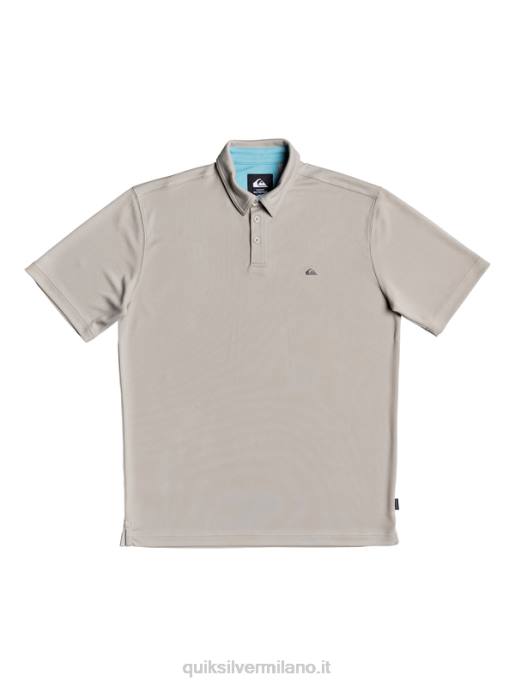 esso Quiksilver uomini polo waterman manica corta acqua grigio selce HTZR99