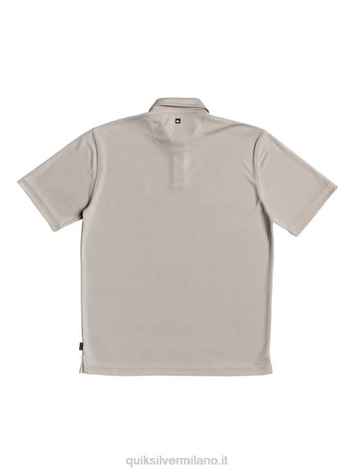 esso Quiksilver uomini polo waterman manica corta acqua grigio selce HTZR99