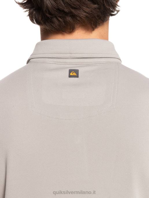 esso Quiksilver uomini polo waterman manica corta acqua grigio selce HTZR99