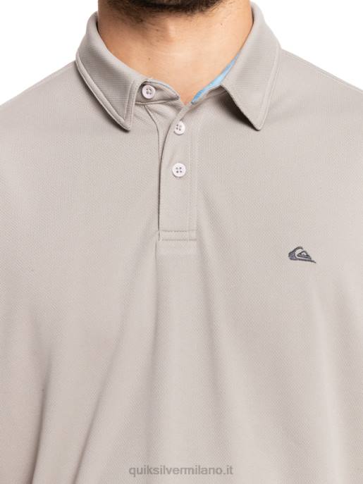 esso Quiksilver uomini polo waterman manica corta acqua grigio selce HTZR99