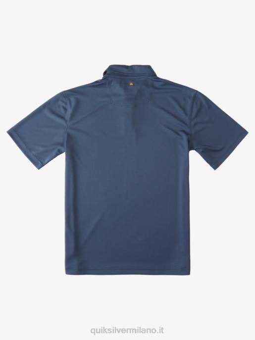 esso Quiksilver uomini polo waterman manica corta acqua marina di mezzanotte HTZR96