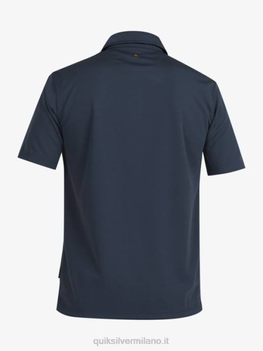 esso Quiksilver uomini polo waterman manica corta acqua marina di mezzanotte HTZR96