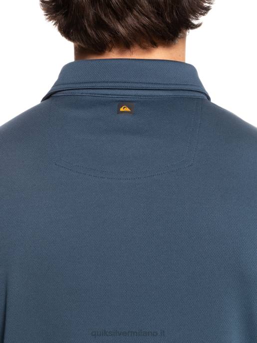 esso Quiksilver uomini polo waterman manica corta acqua marina di mezzanotte HTZR96