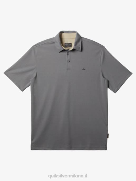 esso Quiksilver uomini polo waterman manica corta acqua pelle di squalo HTZR97