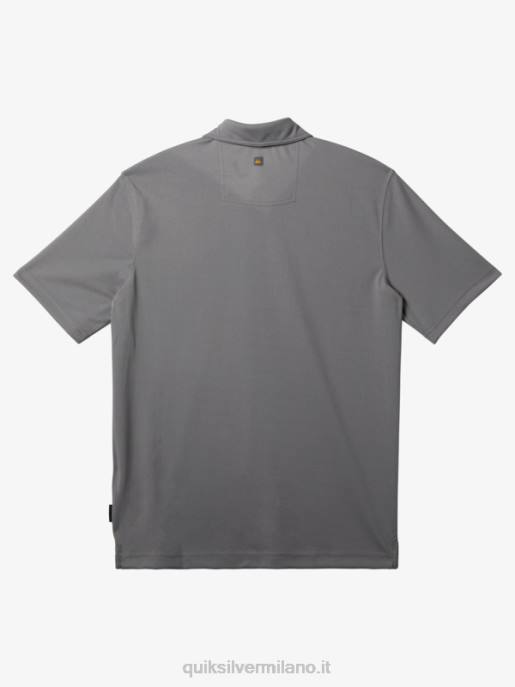 esso Quiksilver uomini polo waterman manica corta acqua pelle di squalo HTZR97