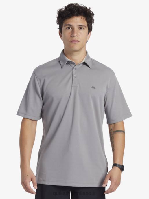 esso Quiksilver uomini polo waterman manica corta acqua pelle di squalo HTZR97