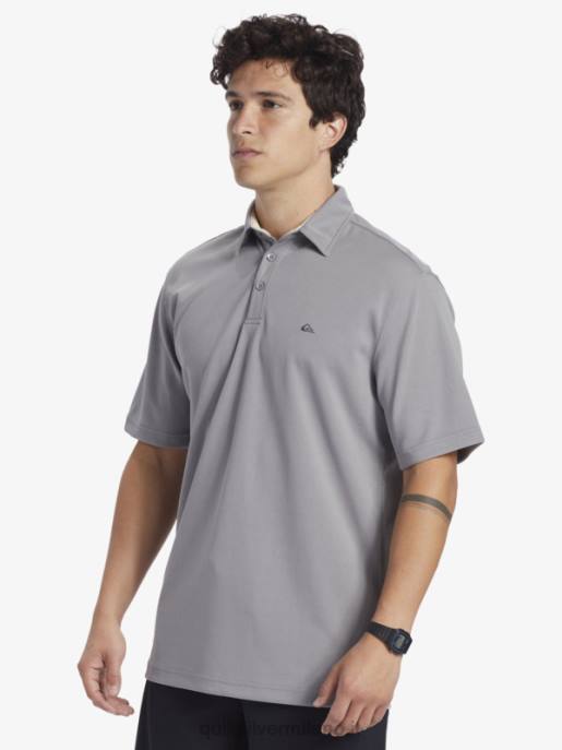 esso Quiksilver uomini polo waterman manica corta acqua pelle di squalo HTZR97