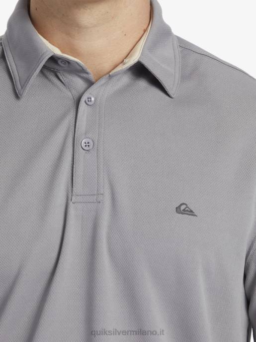 esso Quiksilver uomini polo waterman manica corta acqua pelle di squalo HTZR97